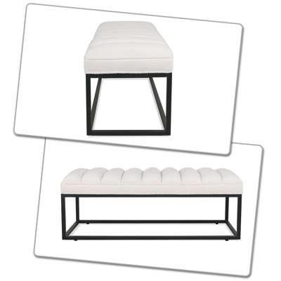 Banc rembourré avec base en métal Stillas
