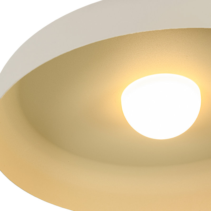 1-Light Dome LED Semi Flush Mount 