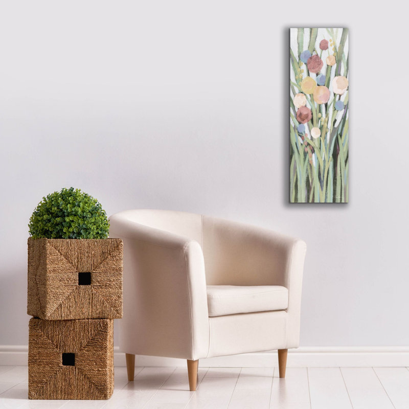  «Flowers In May 1 Mute» par Silvia Vassileva, art mural sur toile, 12 po x 36 po