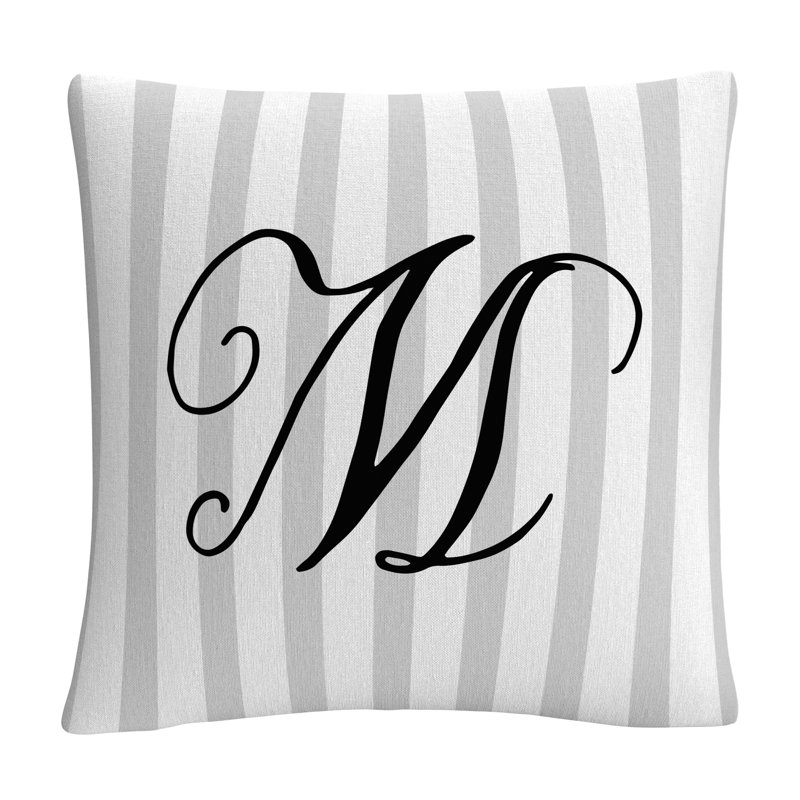 Coussin décoratif à rayures ABC, M