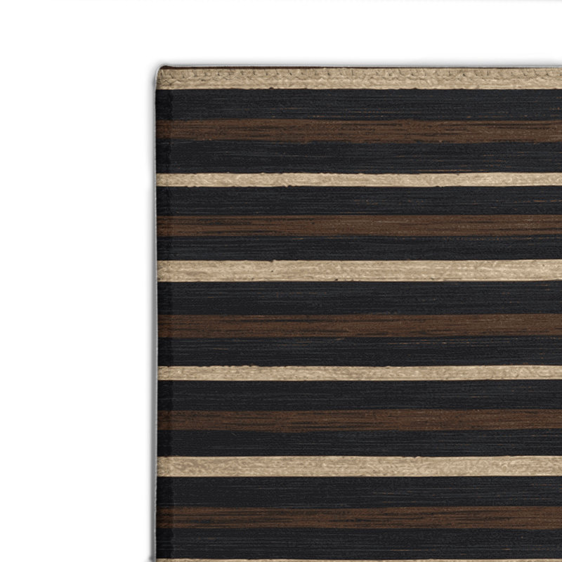 Tapis intérieur / extérieur gris HorizontalStripes, Rectangle 4pi x 6 pi