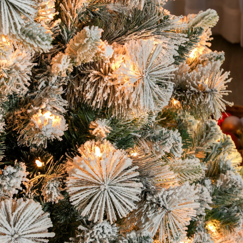 Grand arbre de Noël artificiel, structure en acier, décoration de vacances confortable pour la maison