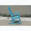 Chaise berçante d'extérieur avec dossier à lattes bleu marine-1438593893