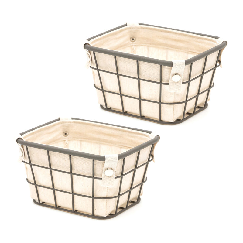 Williston Forge Basket, 4.75" H x 8.75" W x 7" D