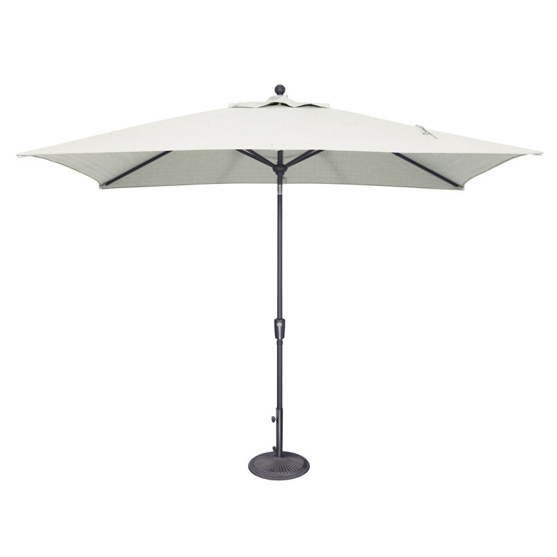 Parasol de marché rectangulaire 10 pi x 6,5 pi Launceston, Anthracite, Acrylique Sunbrella naturel