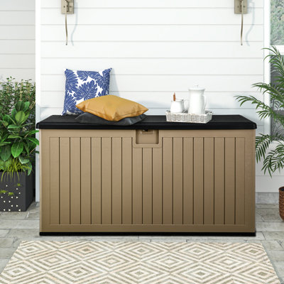 Balconera 230 Gallons Resin Lockable Deck Box by Balconera