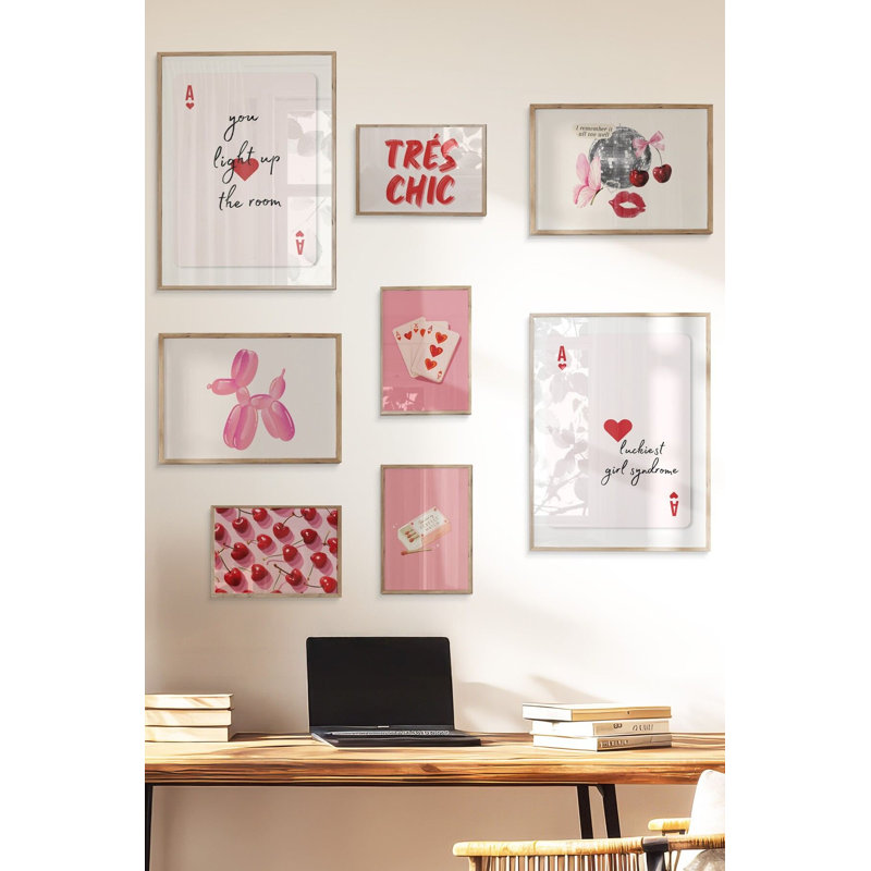 Tableau décoratif encadré (8 pièces), Brun