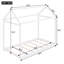 Cadre de lit simple en bois pour enfants, lit à plancher Montessori blanc avec profil bas