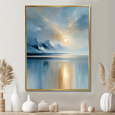 Reproduction d'art sur toile encadrée, paysage jaune
