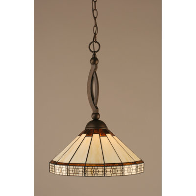 Bow Chain Hung Pendant Glass
