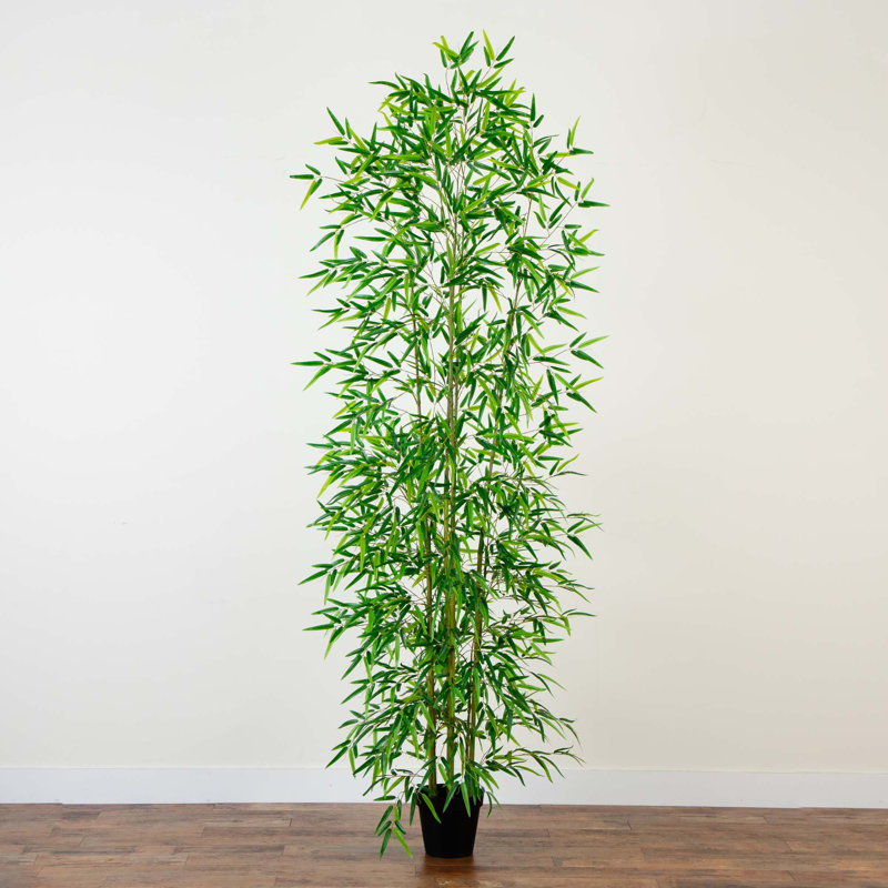 Bambou artificiel en pot, H 108 po x l 35 po x P 26 po
