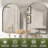 Arched Bathroom Mirror Vanity Wall Mirror,High-Strength Tempered Glass and Aluminum Alloy Framed French Cleat Mounted Wall & Bathroom Mirror-2007018111-2007018112
