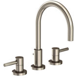 East Linear Widespread Bathroom Faucet with Drain Assembly