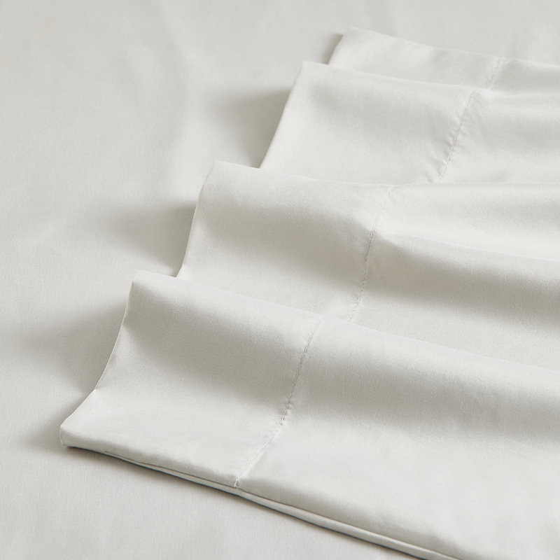 Cosy House Collection Luxury Rayon Derived from Bamboo Blend Ultra Soft Pillowcases, Queen Pillowcase, White