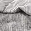 Édredon surdimensionné 3 pièces pour lit double / grand lit - avec tissu riche et rembourré en coton, tissu riche en coton gris et,