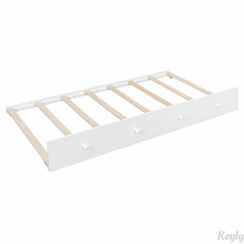 Lit de jour simple à baldaquin avec dossier intégré, parfait pour les chambres modernes et peu encombrantes, Blanc, Gigogne