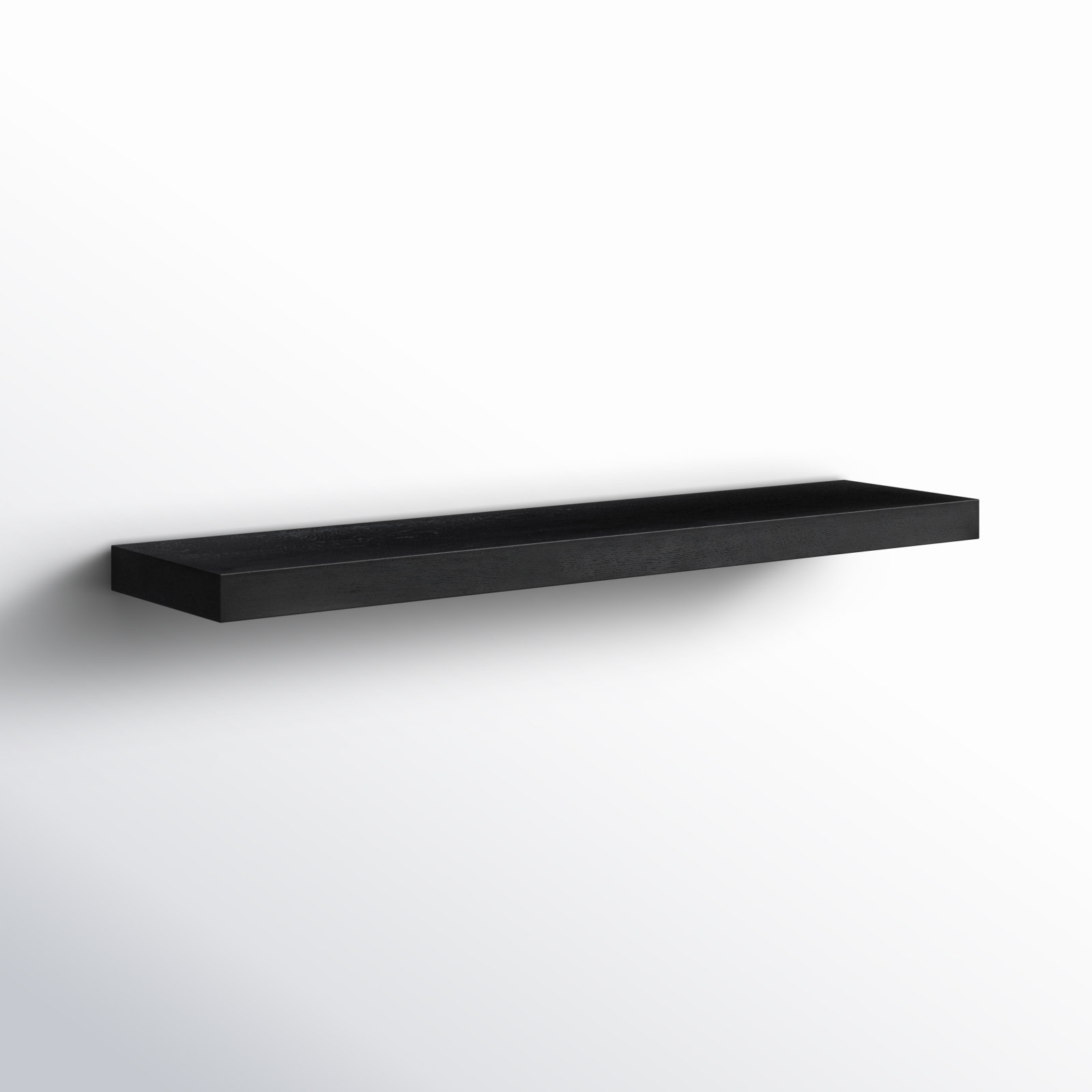 Sherice 75" Floating Shelf, 1.97" H x 43.21" W x 10.24" D, Matte Black