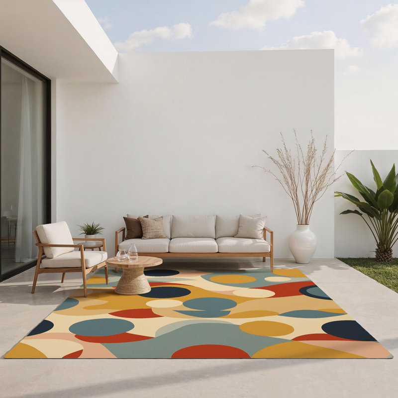 Groovy Jive Indoor And Outdoor Area Rug, Rectangle 4' x 6'
