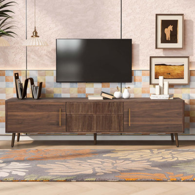 Meuble télé avec 2 tiroirs Mid-Century