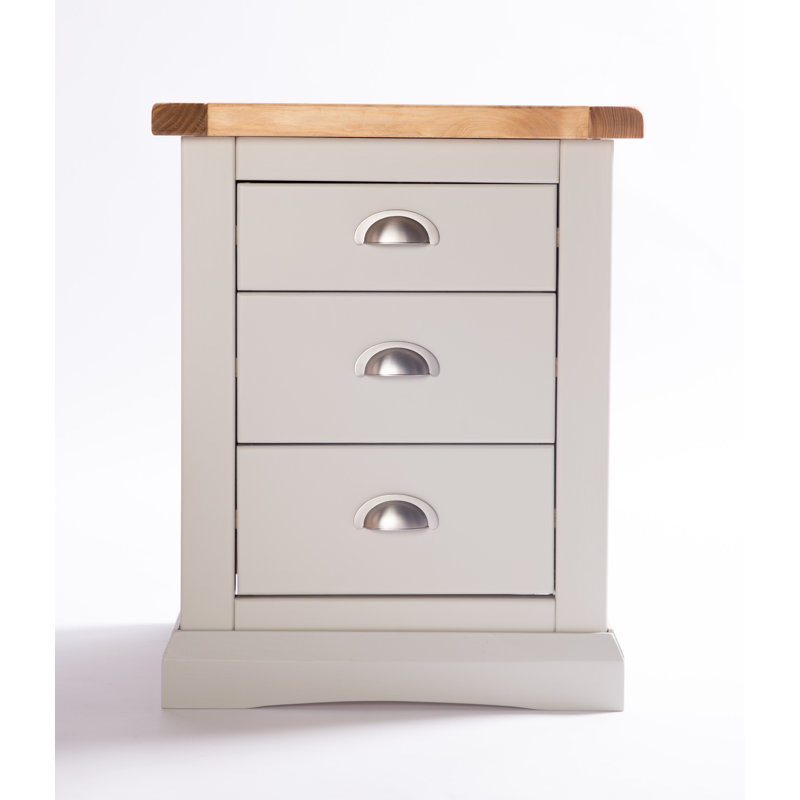 Emrys 45cm W Solid + Manufactured Wood Bedside Table