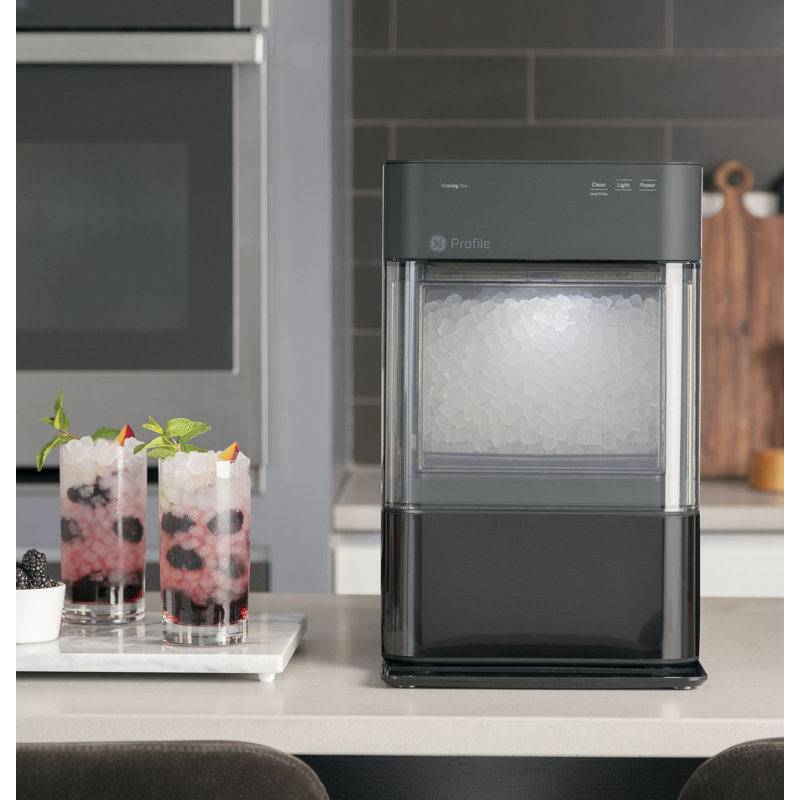 Black Stainless Steel Portable Nugget Ice Maker with WiFi