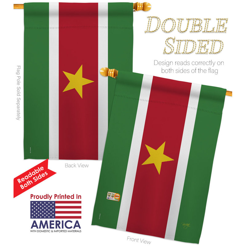 Ensemble de drapeaux de maison Suriname Nationality