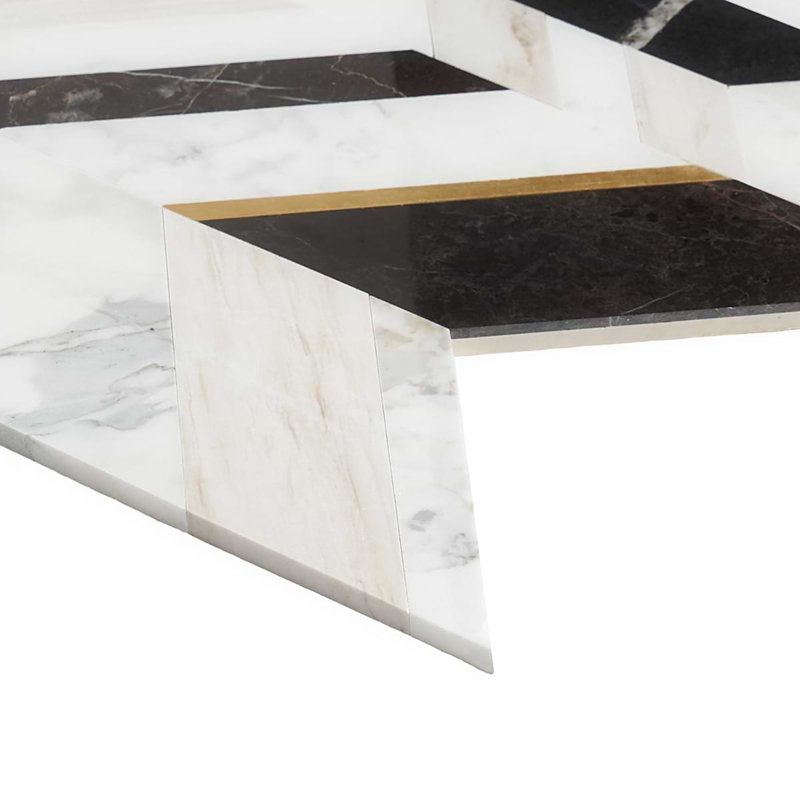 Amari Polished Marble And Aluminum Mosaic, Saint Laurent