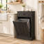 Armoire à poubelle basculante de 49 litres (13 gallons), poubelle dissimulée en bois, résistante aux animaux, pour cuisine et salon - Noir-113580077