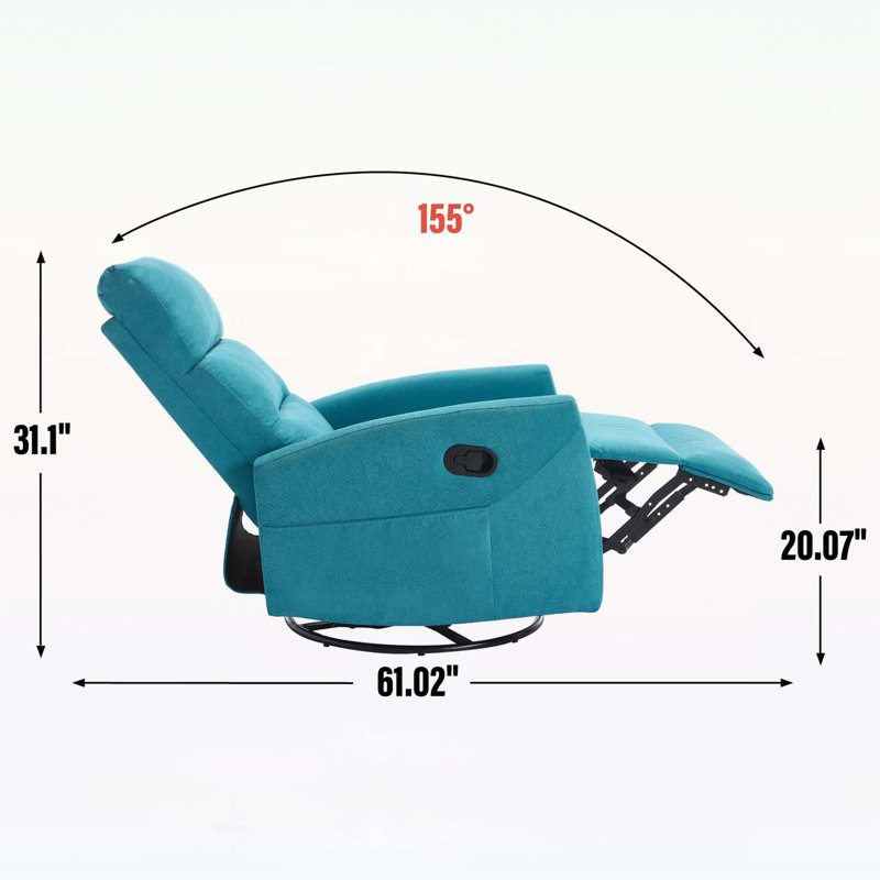 Luxurious Recliner Chair with Advanced Relaxation Technology for Living Room Comfort, Blue