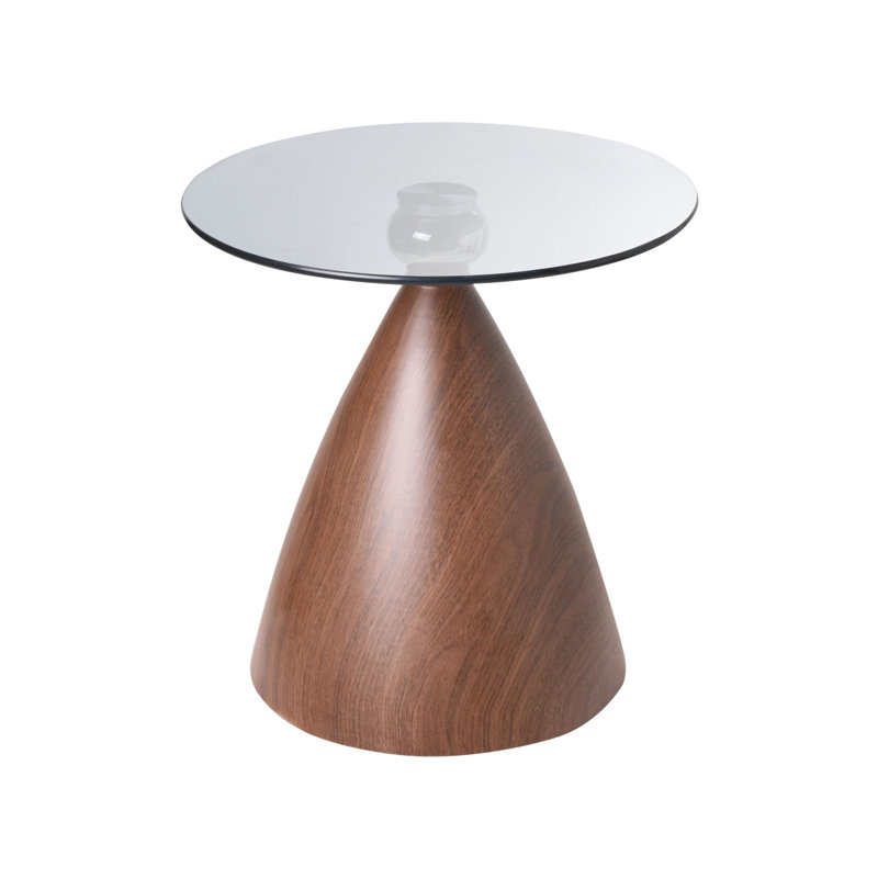 Pedestal End Table, Black