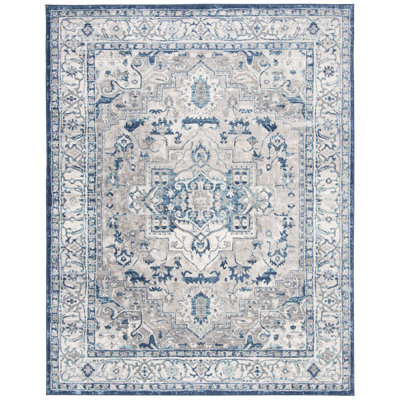Tapis oriental gris clair / bleu Aurich