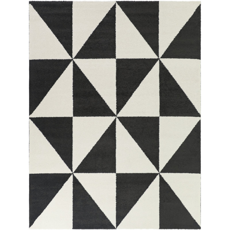 Tapis gris anthracite moderne Hailsham, Rectangle 5 pi 3 po x 7 pi