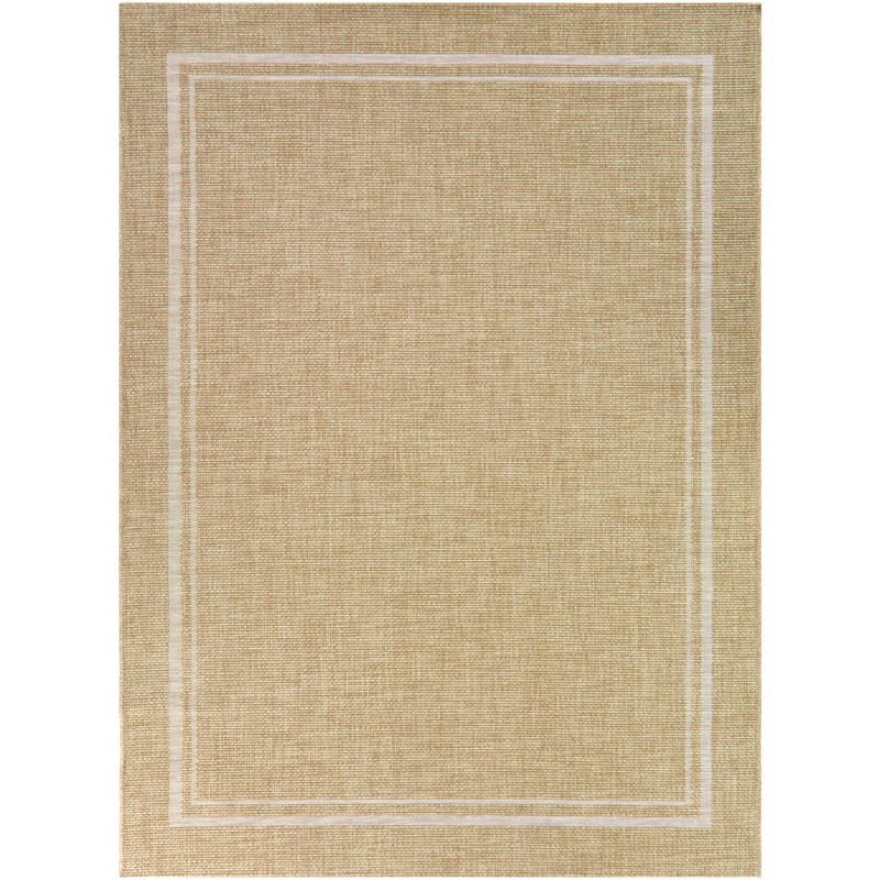 Tapis intérieur / extérieur crème Atong, Rectangle 7 pi 10 po x 10 pi