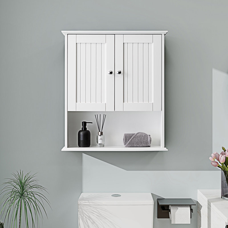 Bathroom Wall Cabinet Storage Cabinet, White