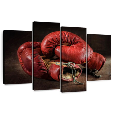 Gants de boxe en cuir rouge Sireci