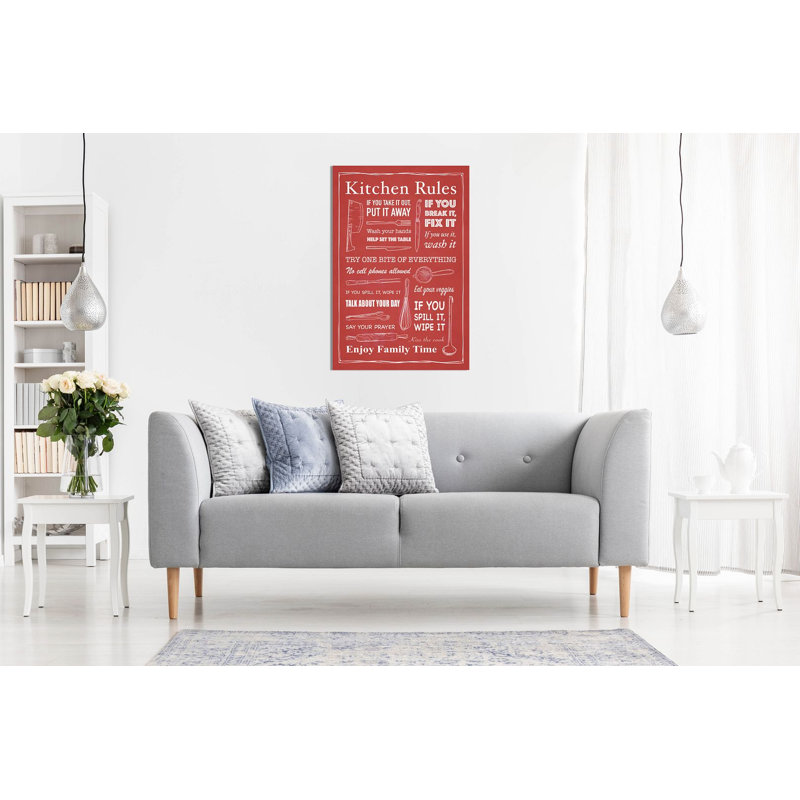Kitchen Rules - Wrapped Canvas Print, 76cm H x 51cm W
