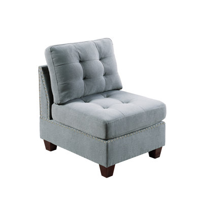 32'' Wide Tufted Polyester Slipper Chair