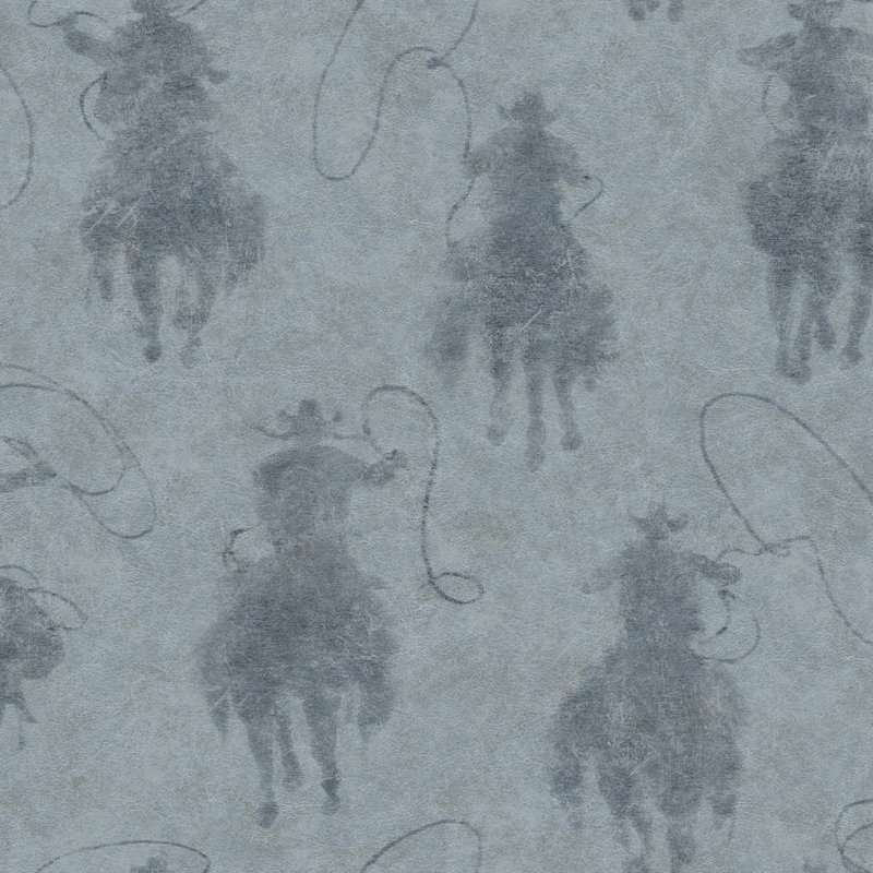 Papier peint silhouette Stockman, Bleu