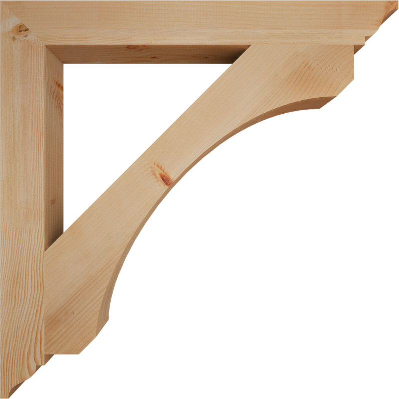 Support en bois rustique traditionnel BKTLEC01, Douglas (lisse), H 36 po x l 3,5 po x P 36 po