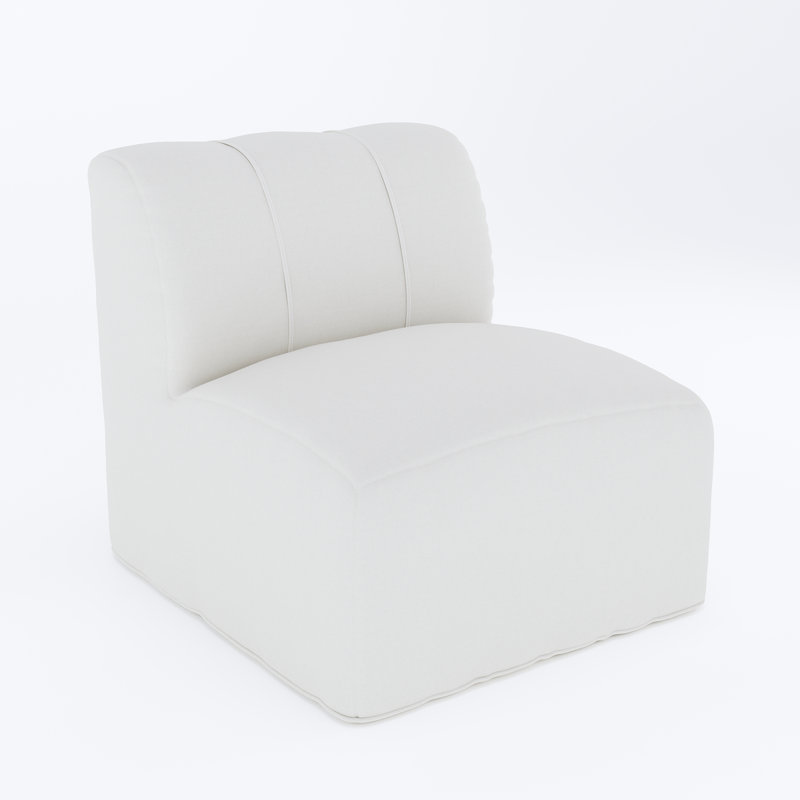 Chaise de patio Praia Sunbrella®, Tissu blanc Sunbrella®