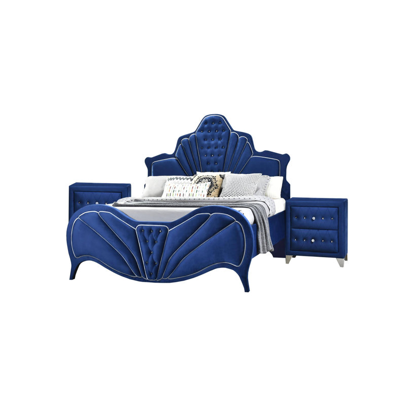 Ensemble de chambre configurable avec lit plateforme 3 pièces Americus