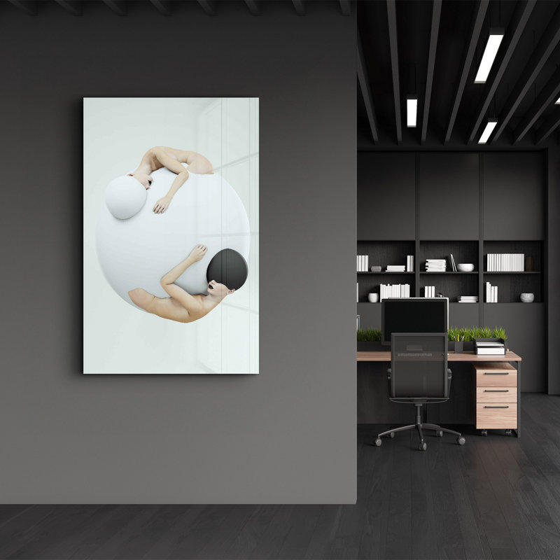 Élégante peinture murale en verre trempé de 13,8 po x 21,7 po | 100% verre trempé, épaisseur: 0,16 pouce | Imprimé UV pour des couleurs éclatantes | Parfait pour la décoration intérieure, le salon et les espaces de bureau