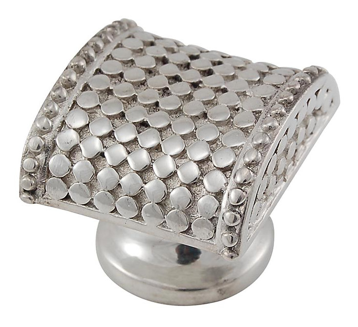 Tiziano Geometric Knob, Polished Nickel, 1.25" H x 1.25" W x 1" D
