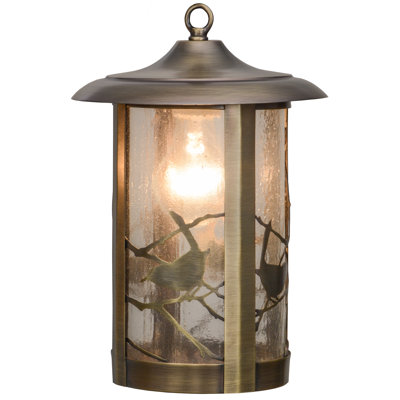 Rustic Lodge 11.5'' H x 8'' W Glass Novelty Lamp Shade