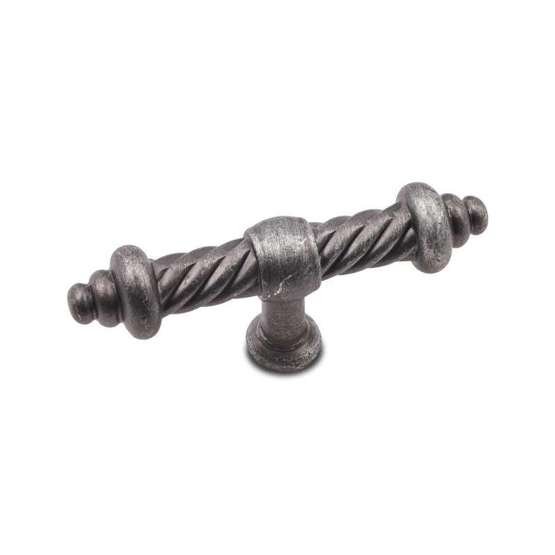 CK Series 3 3/4" Length Bar Knob, Large, Distressed Nickel
