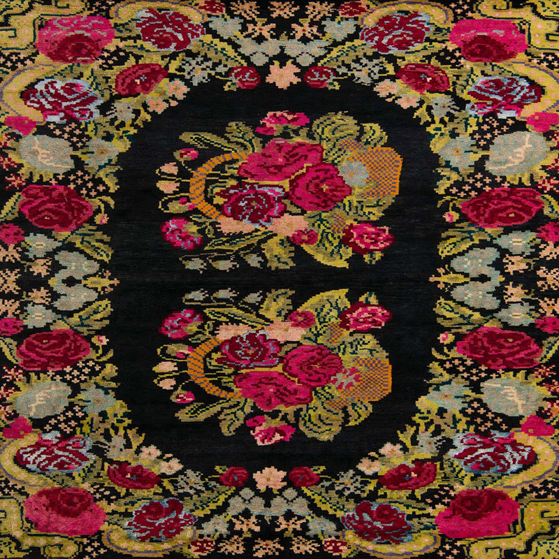 Abstract Indoor Rug, Square 7'