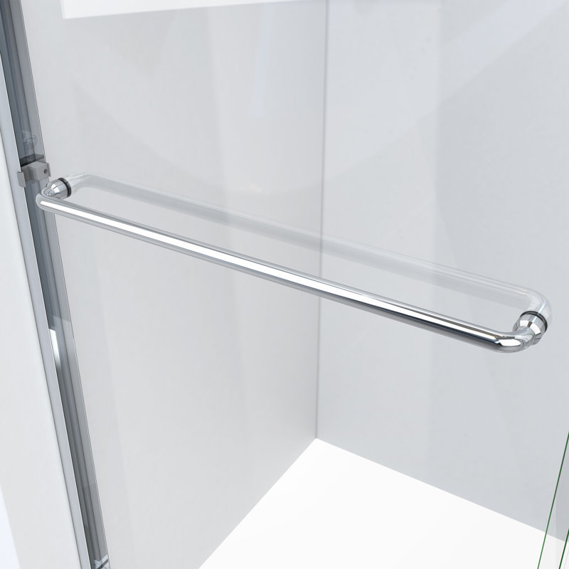 Porte de douche demi-cadre E 62 "x H 70,38" Ese, Chrome poli, Vers la droite