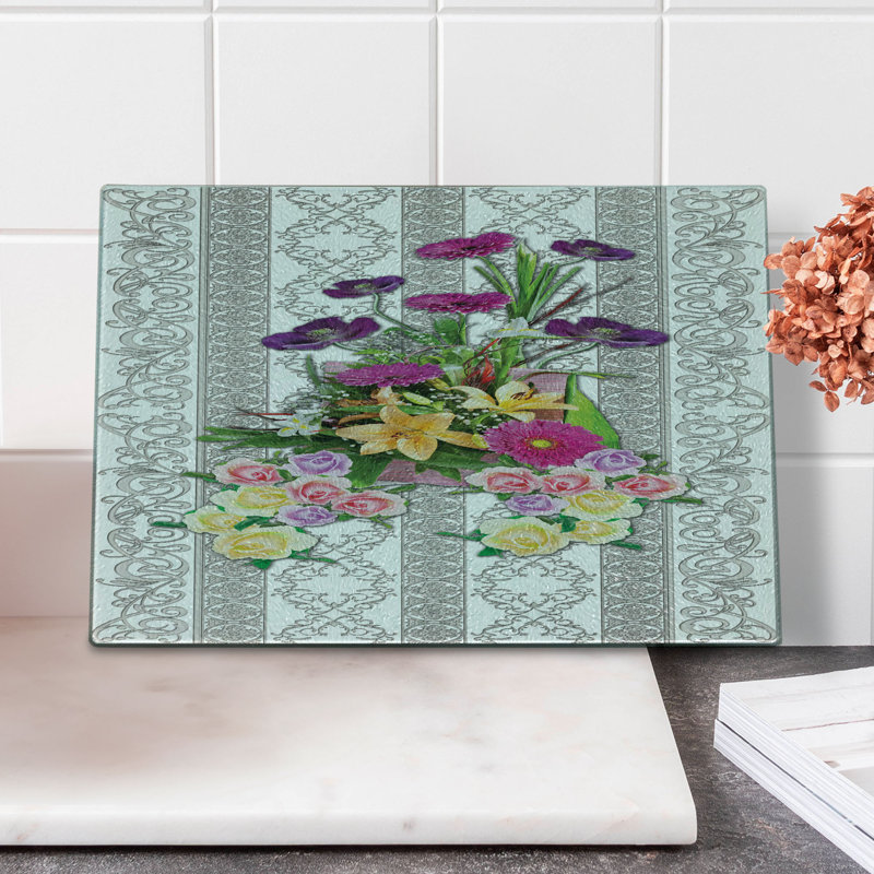 Multicolore planche à découper en verre trempé Ambesonne