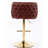 Swivel Bar Stools With Adjustable Height, Modern Pu Leather Upholstery, Back , For Home Pub & Kitchen Island  Pair  - Wine Red Seat, Burgundy Upholstery And Home, Pub,  2