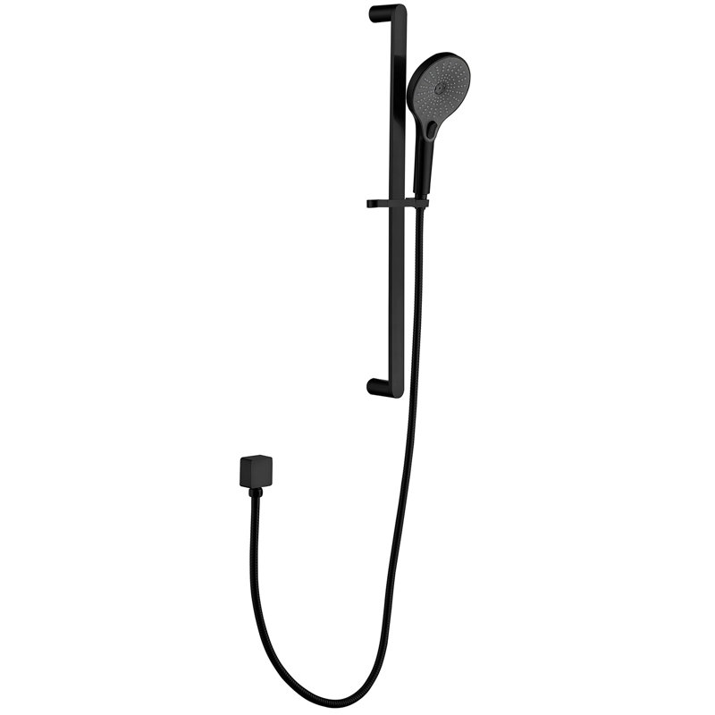 Matte Black Handheld Shower With 28-Inch Slide Bar And 59-Inch Hose, Stainless Steel, Construction For Long-Term Use Shower, Black, Adjustable Head A Thoroughly Clean Bathroom